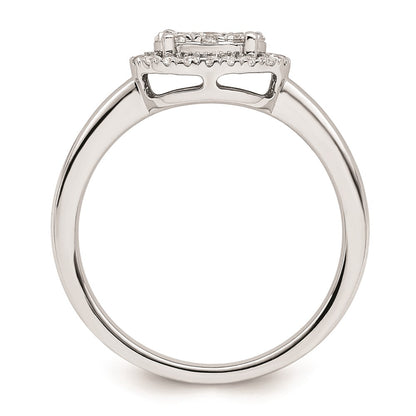14k White Oval Halo Cluster 1/3 carat Diamond Complete Engagement Ring