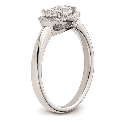 14k White Oval Halo Cluster 1/3 carat Diamond Complete Engagement Ring