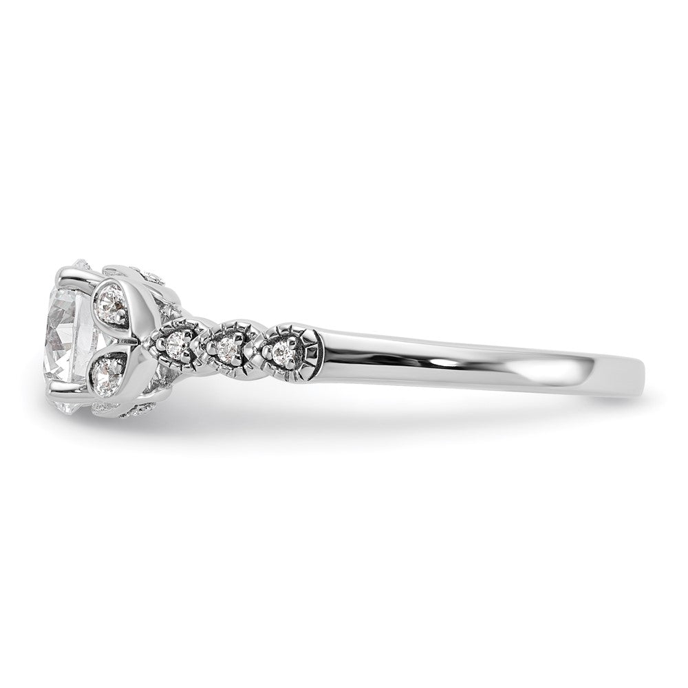 14k White Gold Diamond Semi-Mount Engagement Ring