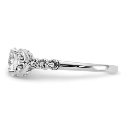 14k White Gold Diamond Semi-Mount Engagement Ring