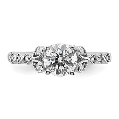 14k White Gold Diamond Semi-Mount Engagement Ring