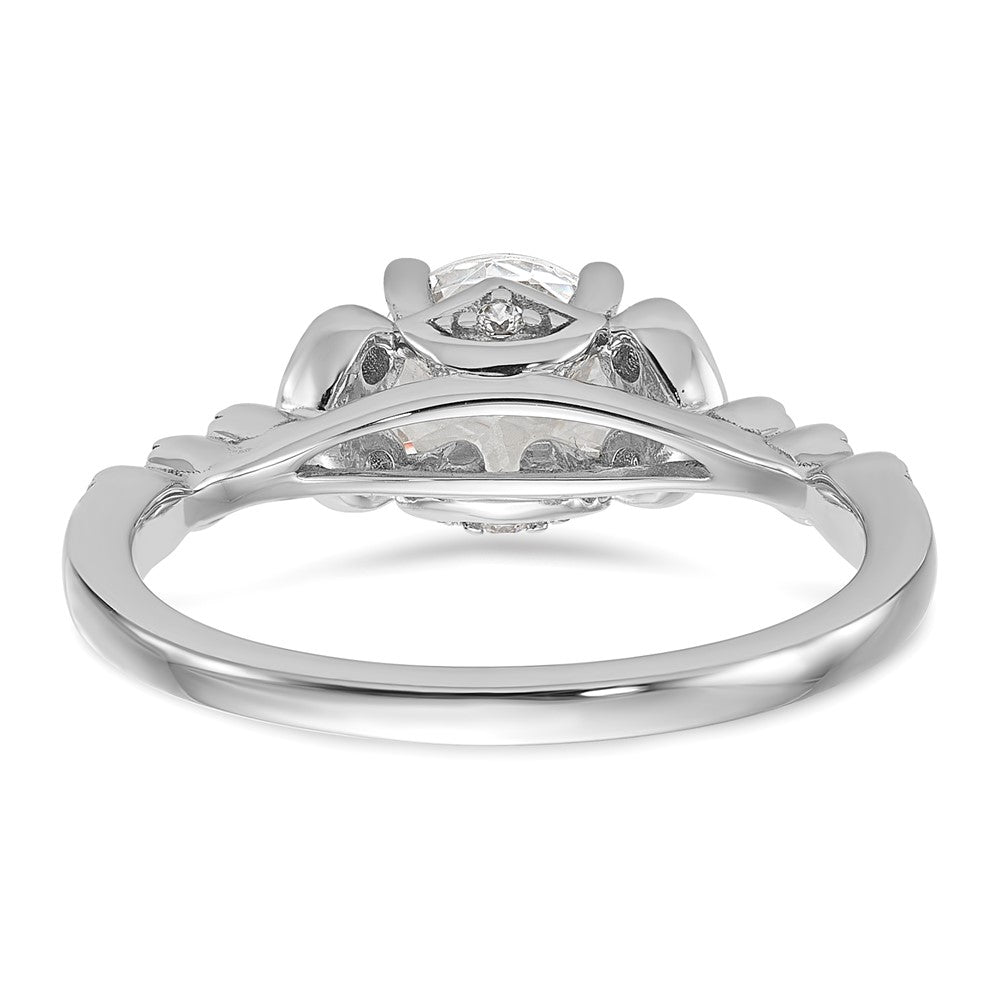 14k White Gold Diamond Semi-Mount Engagement Ring