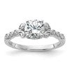 14k White Gold Diamond Semi-Mount Engagement Ring