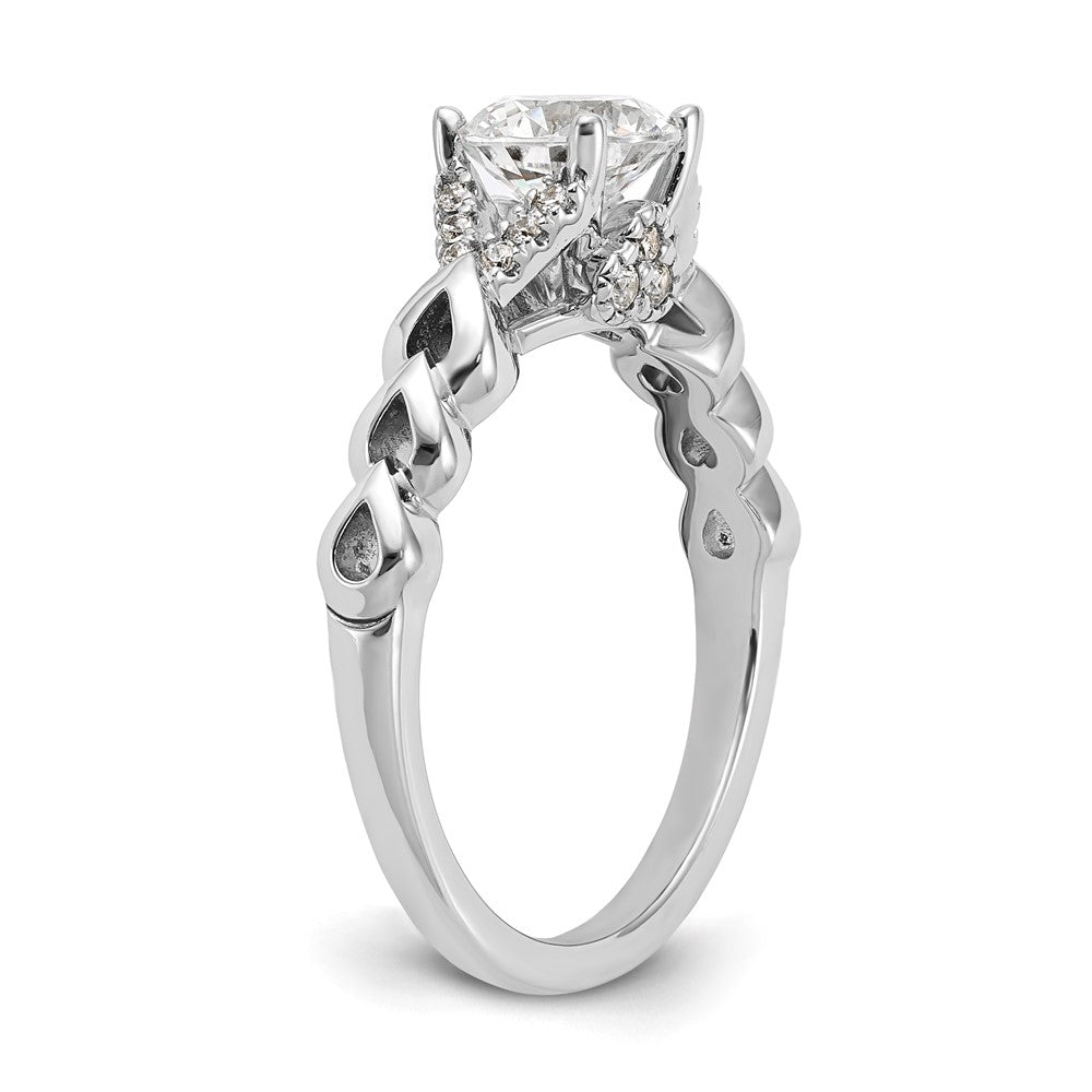 14k White Gold Diamond Semi-Mount Engagement Ring