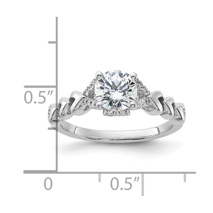 14k White Gold Diamond Semi-Mount Engagement Ring