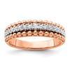 14k Two-tone Rose and White Gold 1/4 carat Lab Grown Diamond VS/SI+ G+ Complete Band
