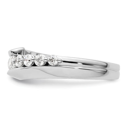 14k White Gold 1/2 carat Lab Grown Diamond VS/SI+ G+ Complete Band