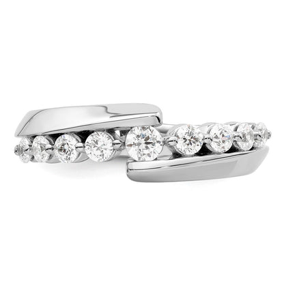 14k White Gold 1/2 carat Lab Grown Diamond VS/SI+ G+ Complete Band