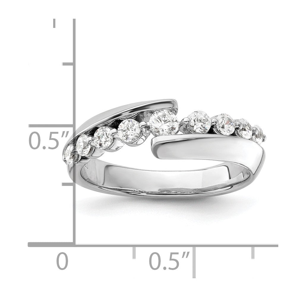 14k White Gold 1/2 carat Lab Grown Diamond VS/SI+ G+ Complete Band