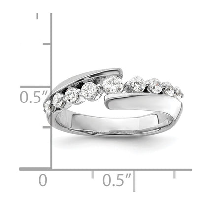 14k White Gold 1/2 carat Lab Grown Diamond VS/SI+ G+ Complete Band