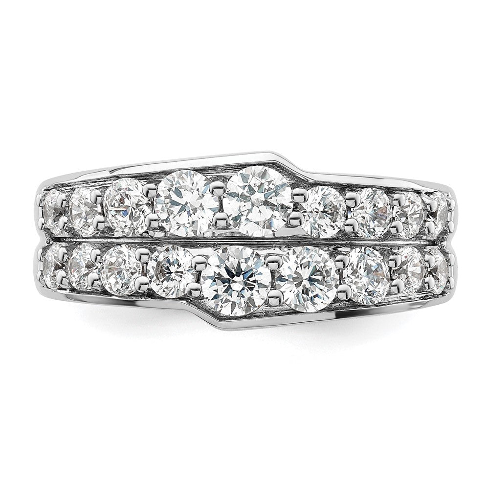 14K White Gold Lab Grown Diamond VS/SI+ G+ Band