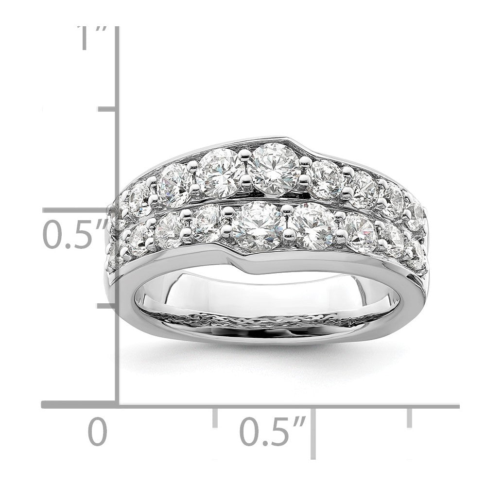 14K White Gold Lab Grown Diamond VS/SI+ G+ Band