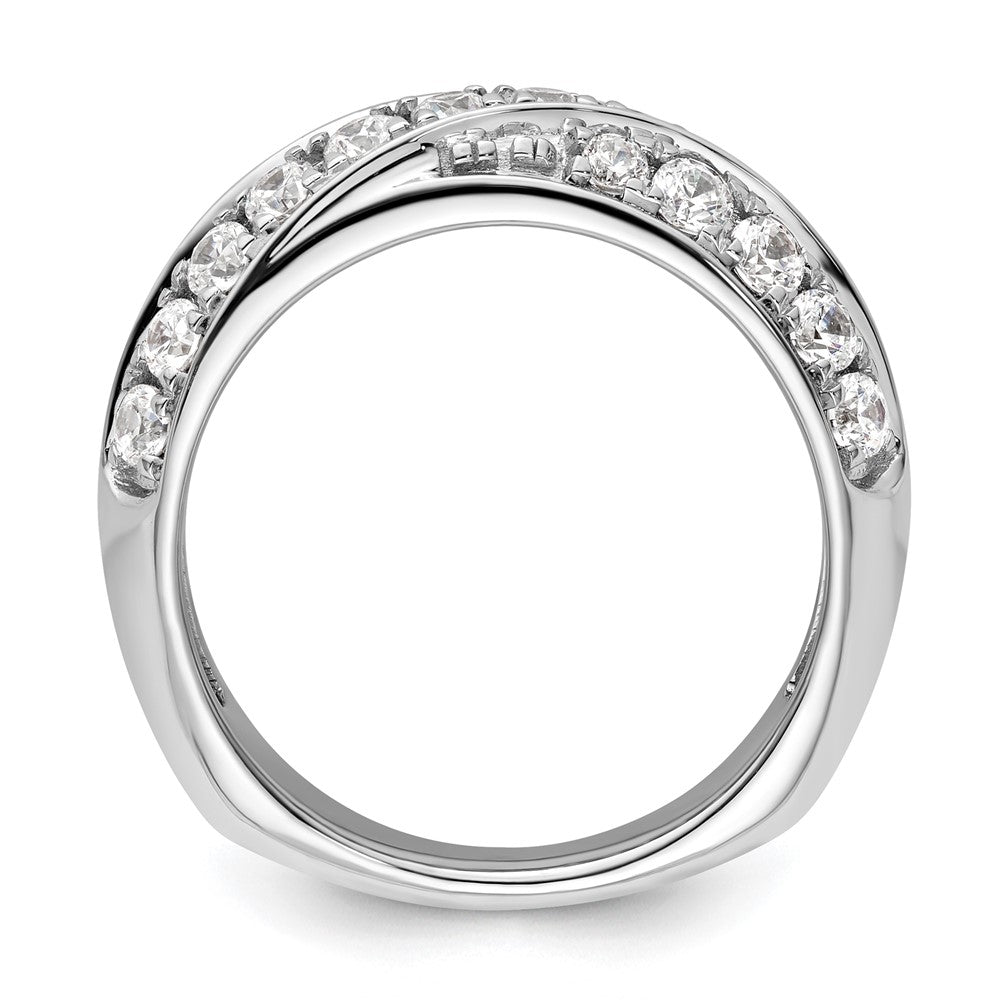 14k White Gold 1 carat Lab Grown Diamond VS/SI+ G+ Complete Band