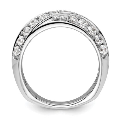14k White Gold 1 carat Lab Grown Diamond VS/SI+ G+ Complete Band