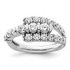14k White Gold 1 3/8 carat Lab Grown Diamond VS/SI+ G+ Complete Fashion Ring