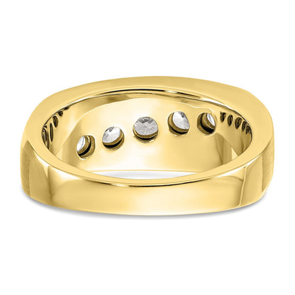 IBGoodman 10k 1 carat Lab Grown Diamond VS/SI+ G+ Five Stone Complete Men's Ring