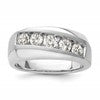 IBGoodman 10k White Gold 1 carat Lab Grown Diamond VS/SI+ G+ Five Stone Complete Men's Ring