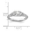 14k White Gold 1/3 carat Lab Grown Diamond VS/SI+ G+ 1 carat Center East-West Marquise Semi Mount Engagement Ring