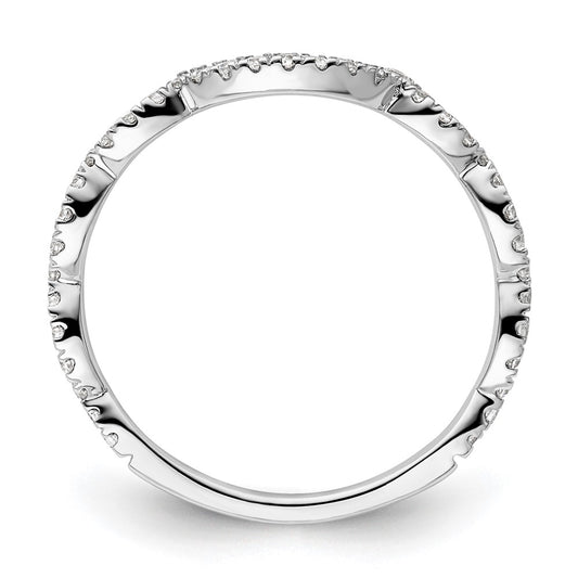 14k White Gold 1/3 carat Lab Grown Diamond VS/SI+ G+ Complete Wedding Band