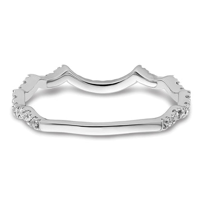 14k White Gold 1/3 carat Lab Grown Diamond VS/SI+ G+ Complete Wedding Band
