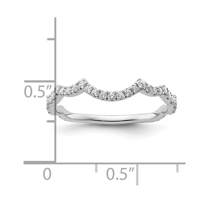 14k White Gold 1/3 carat Lab Grown Diamond VS/SI+ G+ Complete Wedding Band