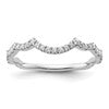 14k White Gold 1/3 carat Lab Grown Diamond VS/SI+ G+ Complete Wedding Band
