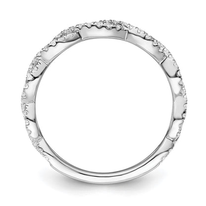 14k White Gold 3/8 carat Lab Grown Diamond VS/SI+ G+ Complete Wedding Band