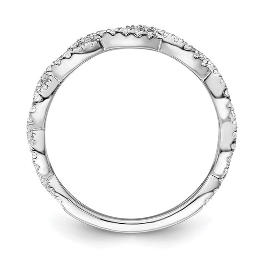 14k White Gold 3/8 carat Lab Grown Diamond VS/SI+ G+ Complete Wedding Band