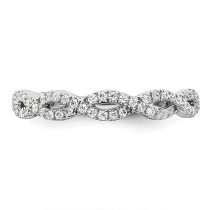 14k White Gold 3/8 carat Lab Grown Diamond VS/SI+ G+ Complete Wedding Band