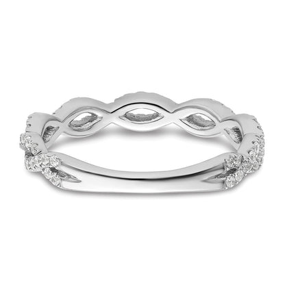 14k White Gold 3/8 carat Lab Grown Diamond VS/SI+ G+ Complete Wedding Band