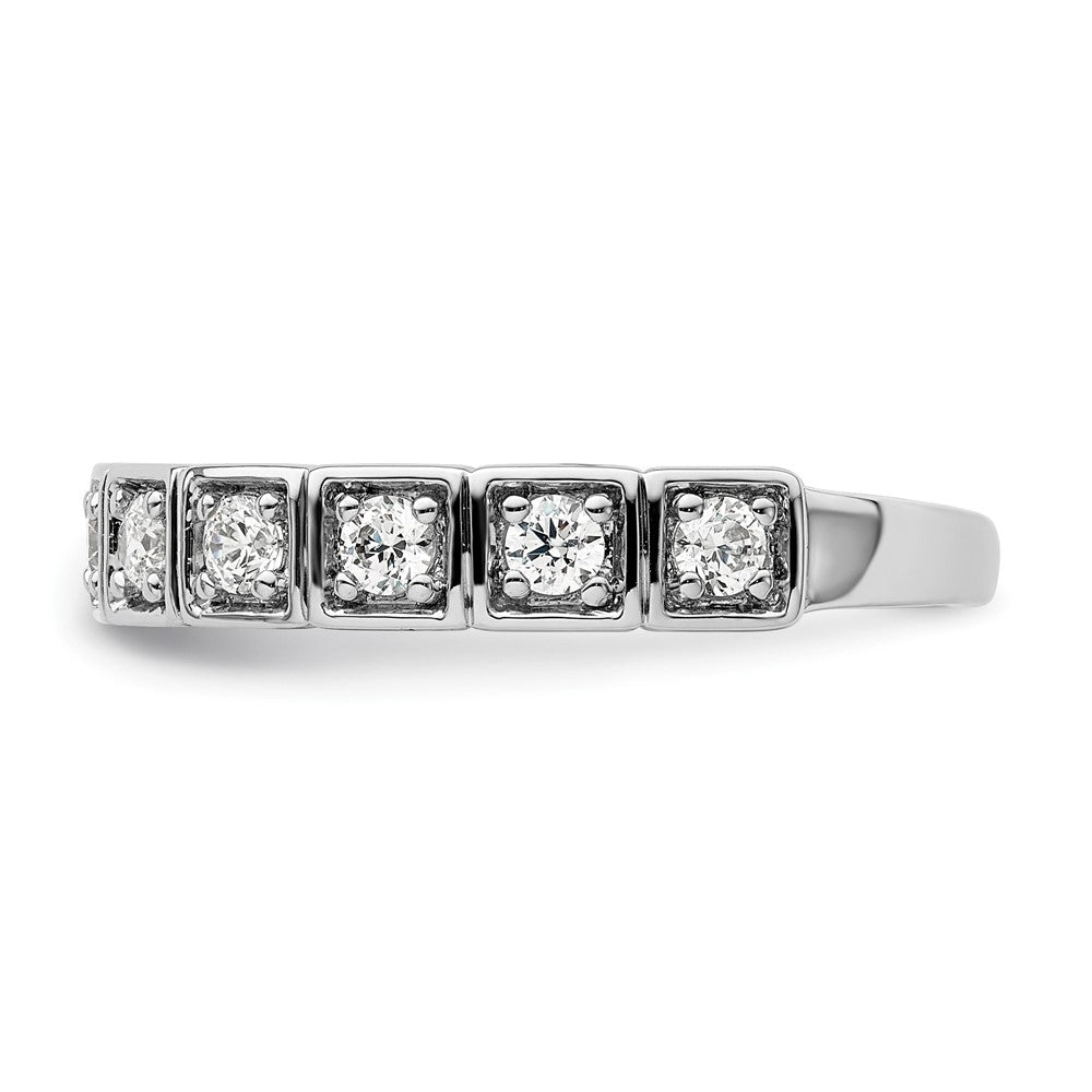 14k White Gold 1/2 carat Lab Grown Diamond VS/SI+ G+ Complete Fashion Band