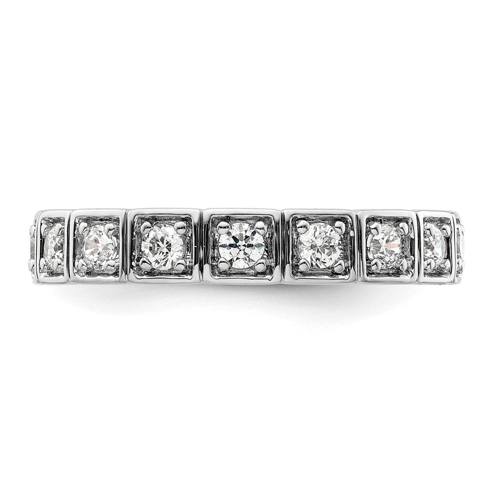 14k White Gold 1/2 carat Lab Grown Diamond VS/SI+ G+ Complete Fashion Band