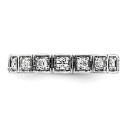 14k White Gold 1/2 carat Lab Grown Diamond VS/SI+ G+ Complete Fashion Band
