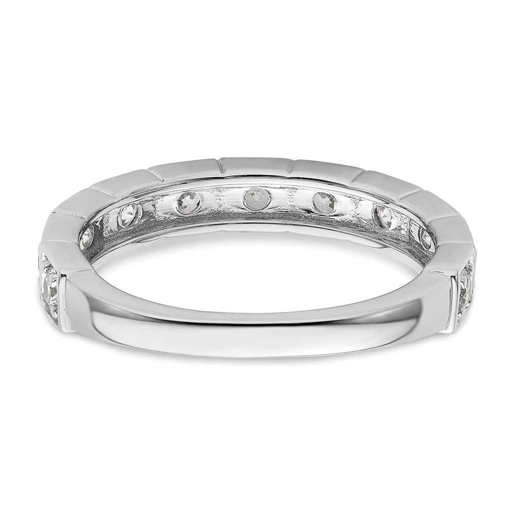 14k White Gold 1/2 carat Lab Grown Diamond VS/SI+ G+ Complete Fashion Band
