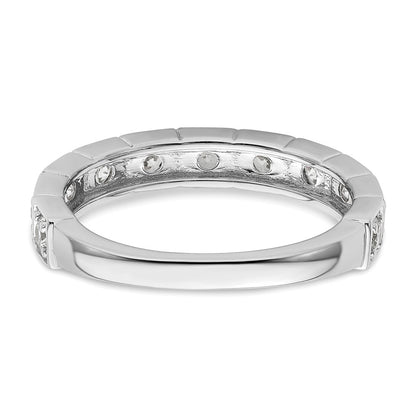 14k White Gold 1/2 carat Lab Grown Diamond VS/SI+ G+ Complete Fashion Band