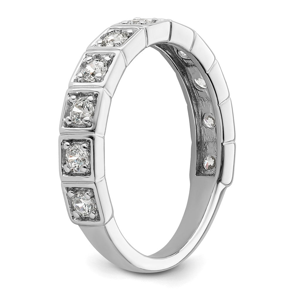 14k White Gold 1/2 carat Lab Grown Diamond VS/SI+ G+ Complete Fashion Band