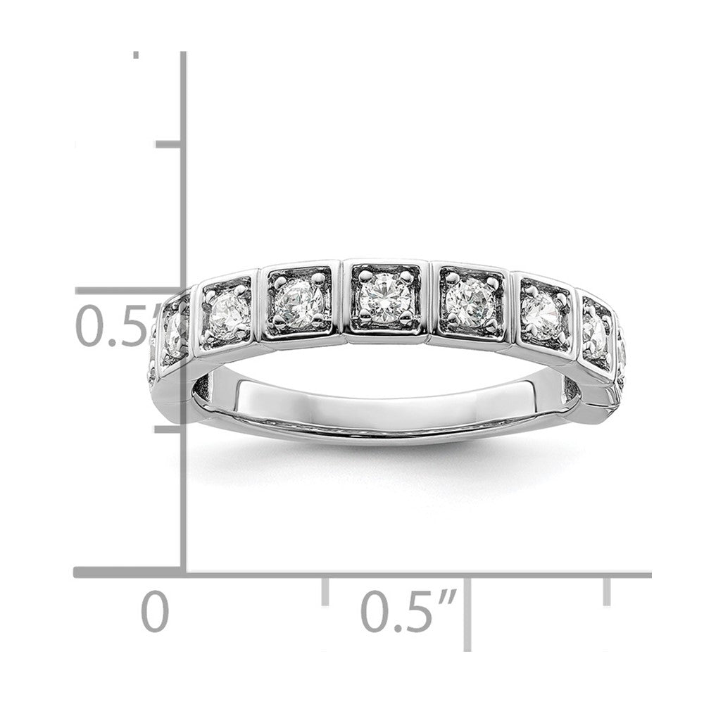 14k White Gold 1/2 carat Lab Grown Diamond VS/SI+ G+ Complete Fashion Band
