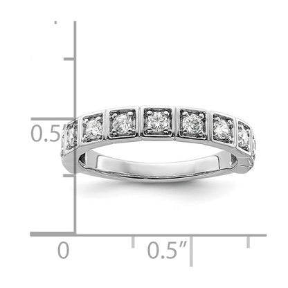 14k White Gold 1/2 carat Lab Grown Diamond VS/SI+ G+ Complete Fashion Band