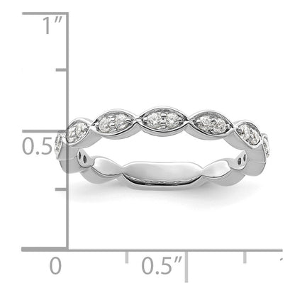 14k White Gold 1/4 carat Lab Grown Diamond VS/SI+ G+ Complete Fashion Band