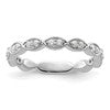 14k White Gold 1/4 carat Lab Grown Diamond VS/SI+ G+ Complete Fashion Band