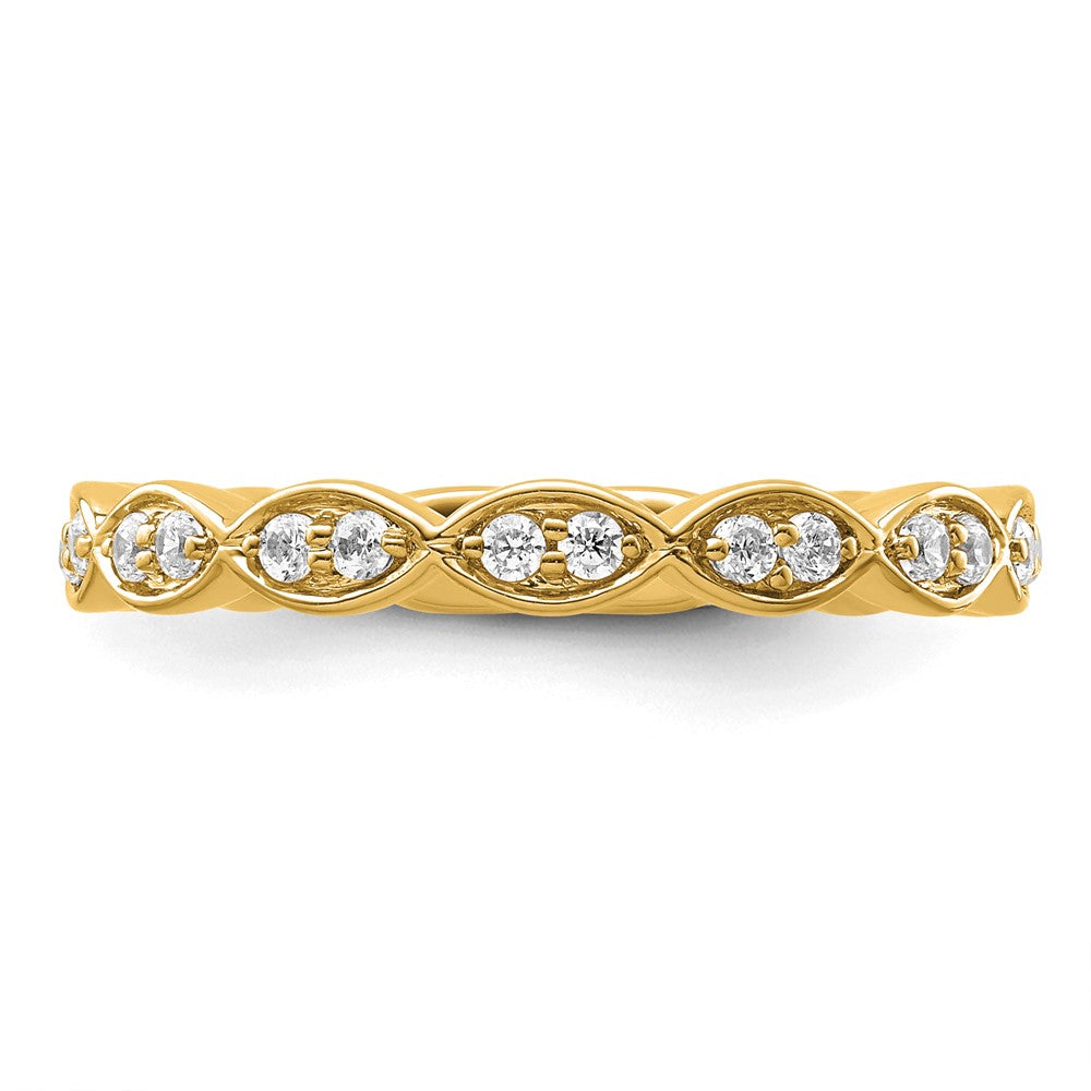 14k 1/4 carat Lab Grown Diamond VS/SI+ G+ Complete Fashion Band