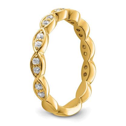 14k 1/4 carat Lab Grown Diamond VS/SI+ G+ Complete Fashion Band