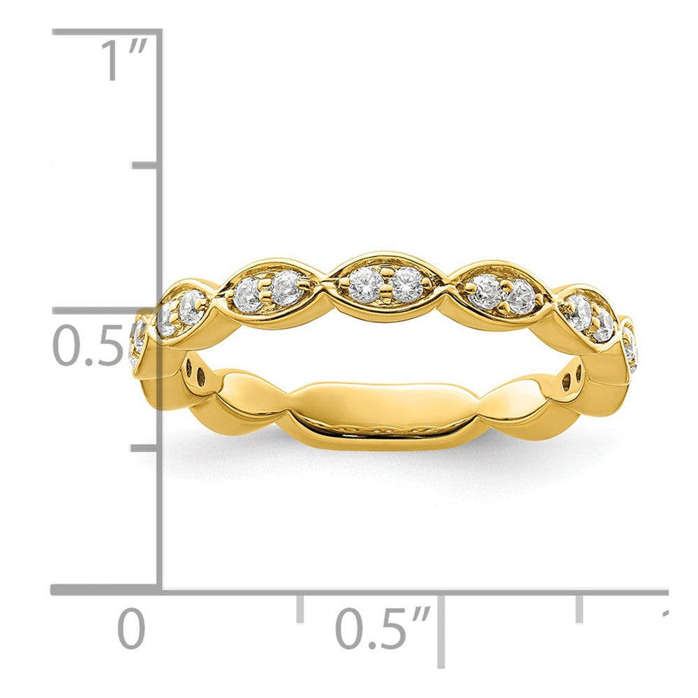 14k 1/4 carat Lab Grown Diamond VS/SI+ G+ Complete Fashion Band