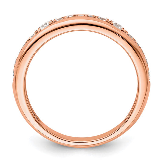 14k Rose Gold 3/8 carat Lab Grown Diamond VS/SI+ G+ Complete Fashion Band