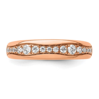 14k Rose Gold 3/8 carat Lab Grown Diamond VS/SI+ G+ Complete Fashion Band