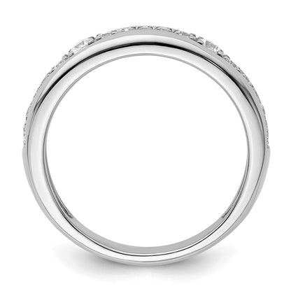 14k White Gold 3/8 carat Lab Grown Diamond VS/SI+ G+ Complete Fashion Band