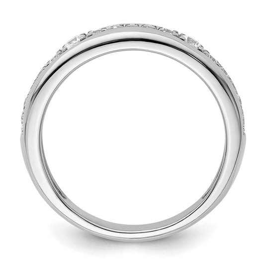 14k White Gold 3/8 carat Lab Grown Diamond VS/SI+ G+ Complete Fashion Band