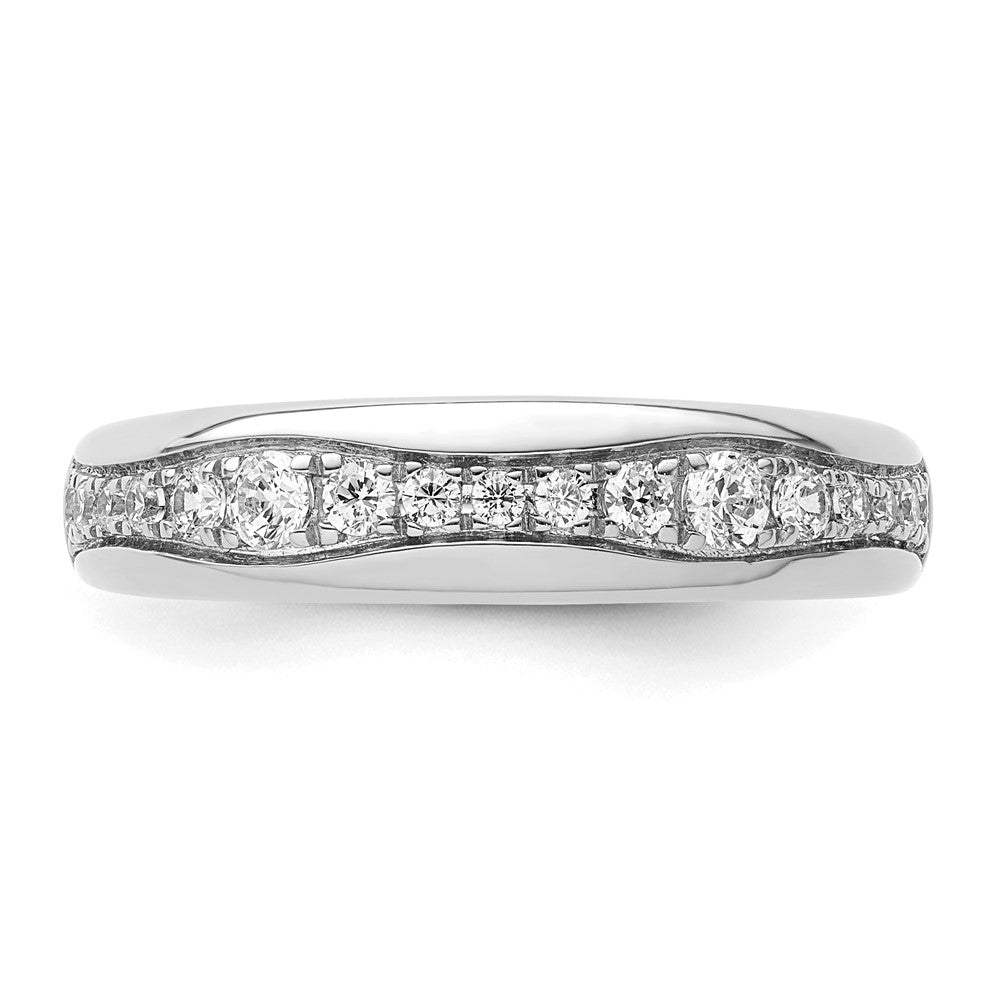 14k White Gold 3/8 carat Lab Grown Diamond VS/SI+ G+ Complete Fashion Band