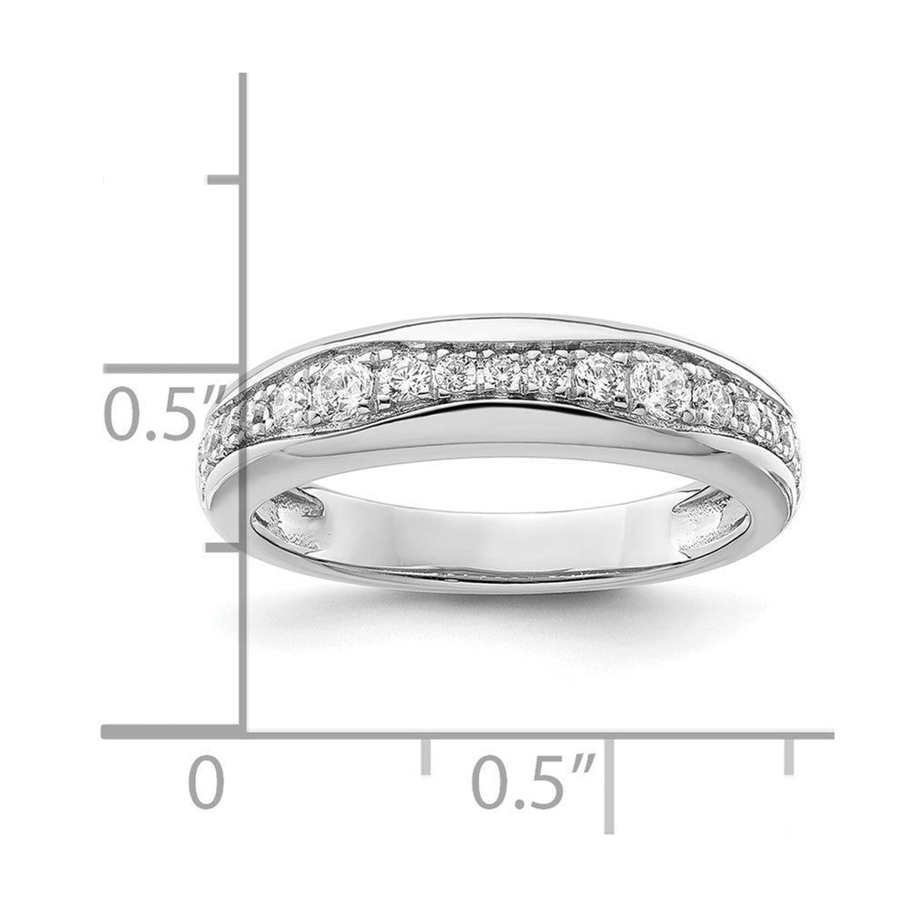 14k White Gold 3/8 carat Lab Grown Diamond VS/SI+ G+ Complete Fashion Band