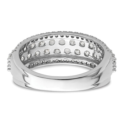 14k White Gold 1 1/2 carat Lab Grown Diamond VS/SI+ G+ Complete Fashion Band